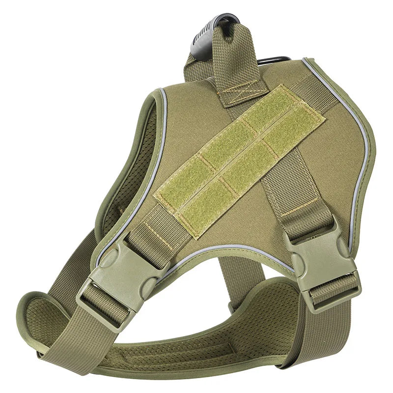 Tactical! Heavy Duty Dog Harness for Large Dogs  No Pull and adjustable training harness.