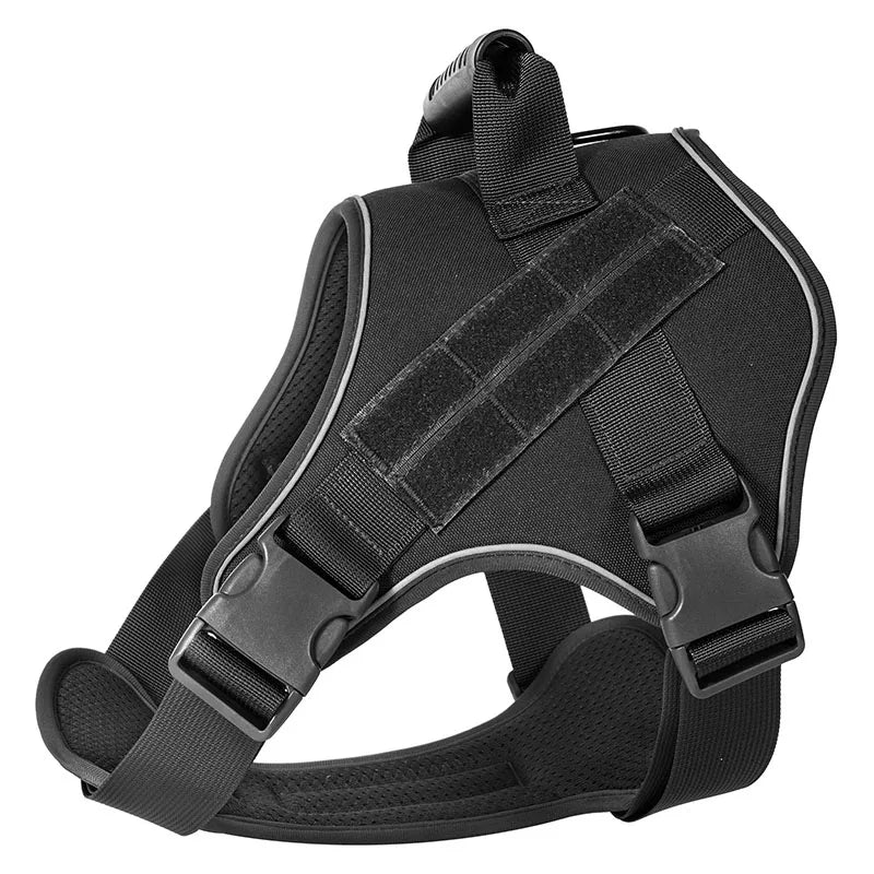 Tactical! Heavy Duty Dog Harness for Large Dogs  No Pull and adjustable training harness.