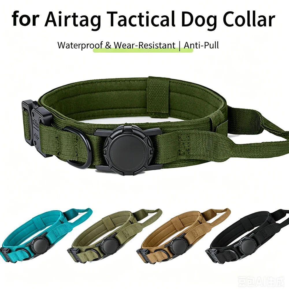 Adjustable Tactical Dog Collar Leash Harness for Medium Large Dogs Pet Accessories Durable Training Gear for German Shepherds