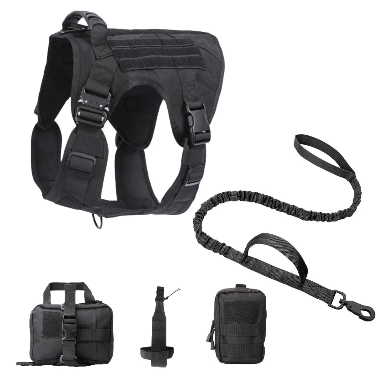 Tactical Military Vest Pet German Shepherd Golden Retriever Tactical Training Dog Harness and Leash Set For All Breeds Dogs