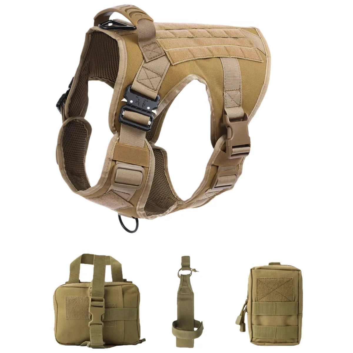 Tactical Military Vest Pet German Shepherd Golden Retriever Tactical Training Dog Harness and Leash Set For All Breeds Dogs