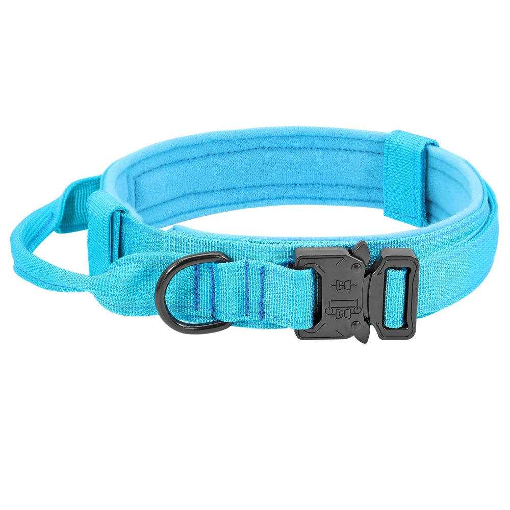 Military Tactical Dog Collar Nylon Dogs Collars Durable Pet Training Necklace Adjustable For Medium Large Dogs French Bulldog
