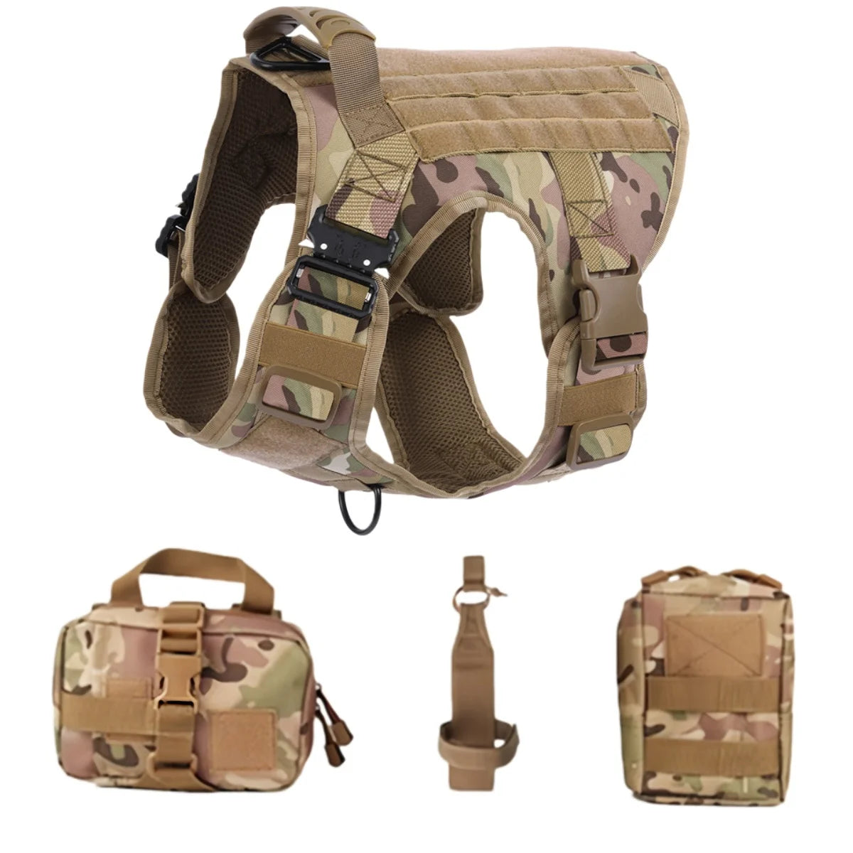 Tactical Military Vest Pet German Shepherd Golden Retriever Tactical Training Dog Harness and Leash Set For All Breeds Dogs