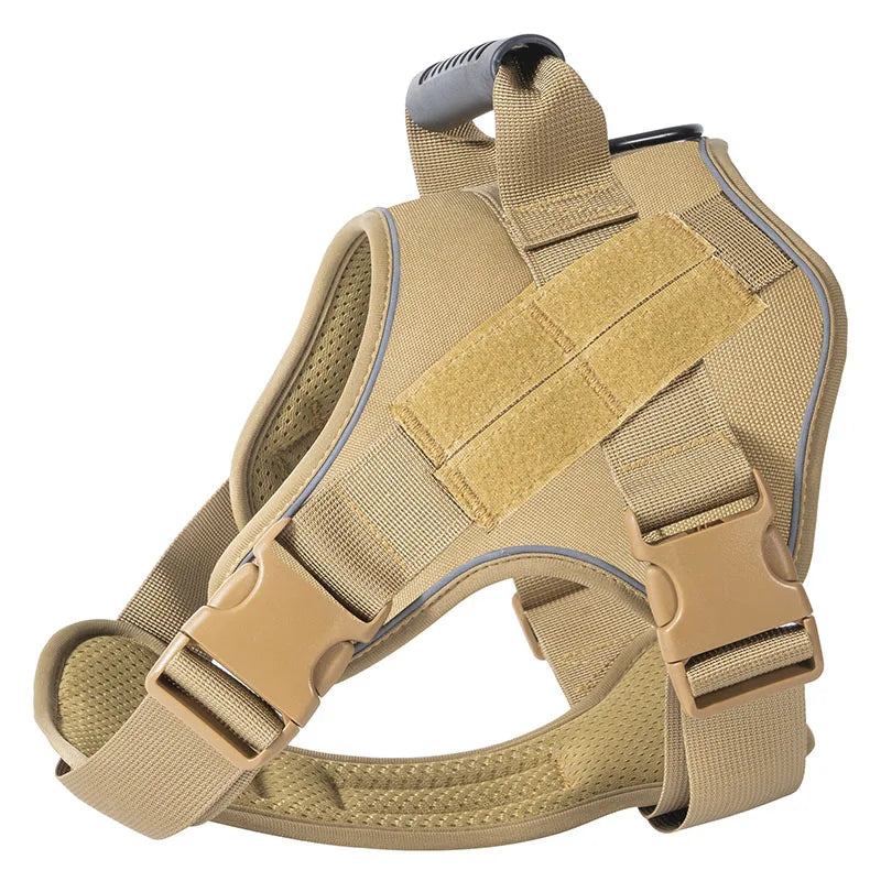 Heavy Duty Tactical Dog Harness for Large Dogs  No Pull Adjustable Pet Harness Reflective Service Training Easy Control Pet Vest